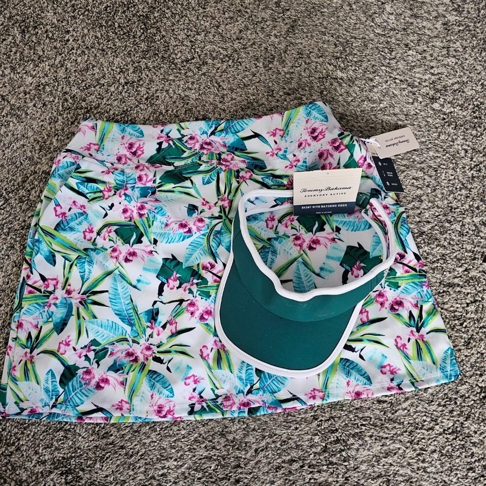 Floral Skort NWT and Visor Set